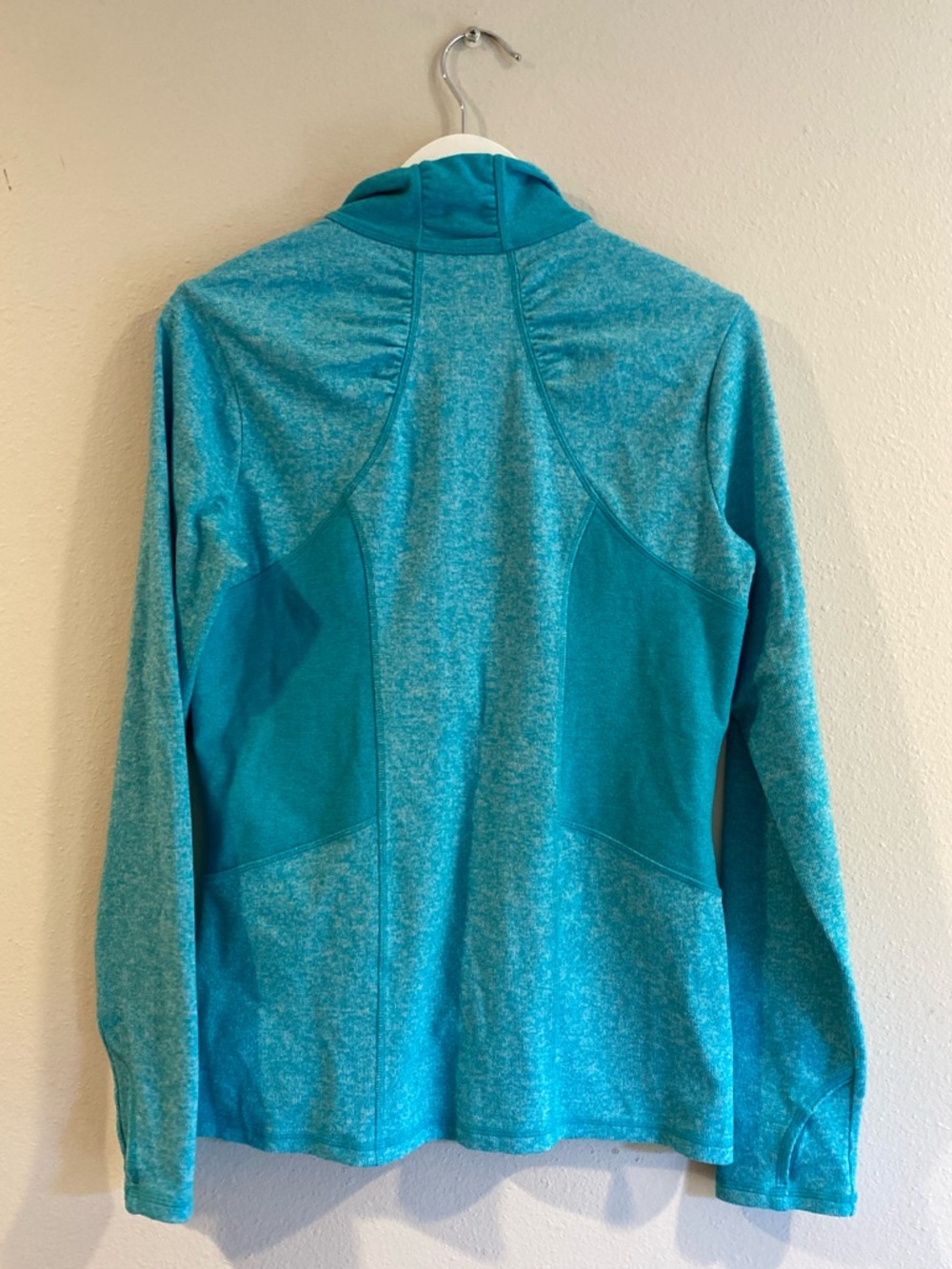 Athleta Space Dye Half-Zip Performance Pullover Size Medium Turquoise - Picture 8 of 8